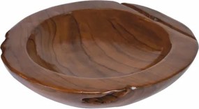 Misa dekoracyjna z drewna tekowego 40 cm ręcznie robiona