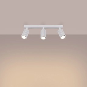 Listwa oświetleniowa 3-punktowa KARBON 3L biała ryflowana SOLLUX  LIGHTING