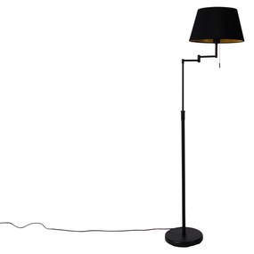 Inteligentna lampa podłogowa czarna z czarnym kloszem, w tym Wi-Fi A60 - Ladas Deluxe Nowoczesny Oswietlenie wewnetrzne