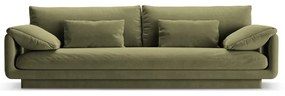 Jasnozielona aksamitna sofa 250 cm Torino – Micadoni