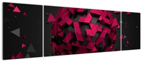 Obraz abstrakcji 3D (170x50 cm)