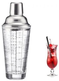 Westmark 3-częściowy shaker do koktajli SAM, szkło/stal nierdzewna, 400 ml