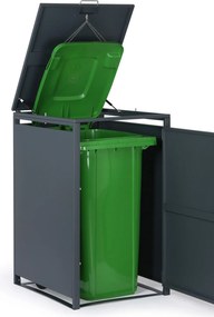 Wiata na pojemnik na odpady 240 l, 1160 x 695 x 800 mm
