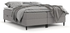 Szare łóżko boxspring ze schowkiem 180x200 cm Malte – Maison de Rêve