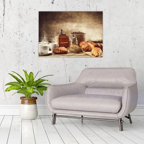 Obraz na szkle - Kawa i śniadanie (70x50 cm)