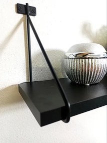 Czarne półki wiszące w stylu loft - Turris 3X
