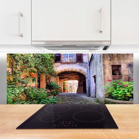 Panel Szklany Romantyczna Ścieżka W Mieście