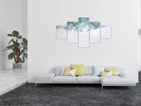 Obraz - Turkusowa abstrakcja (125x70 cm)