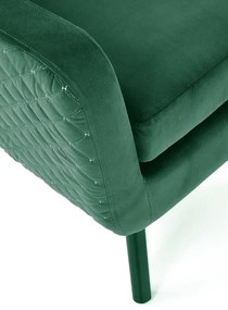 Fotel tapicerowany MARVEL VELVET zielony HALMAR