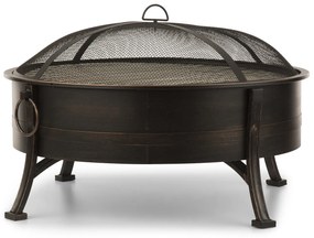 Blumfeldt Catania 75cm Niskie Palenisko z grillem Czarny