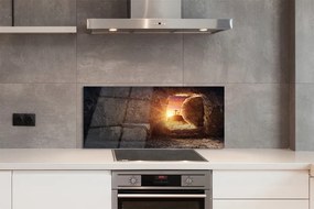 Szklany Panel Światło Wpadające do Groty