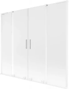 Mexen Velar L Duo parawan nawannowy 2-skrzydłowy rozsuwany 180 x 150 cm, szron, biały - 896-180-003-32-20