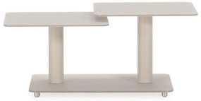 Kremowy szklany stolik 54x115 cm Elvi – Marckeric