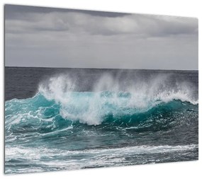 Obraz na szkle - Fale w oceanie (70x50 cm)