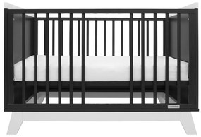 New Baby Łóżeczko dziecięce Marcus z barierką,czarne/białe