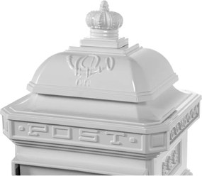 Skrzynka na listy antyczna biała