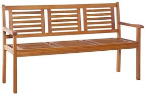 Brązowa drewniana ławka ogrodowa H8-D91