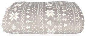 Koc dwustronny LUMI w śnieżynki 150x200 cm HOMLA