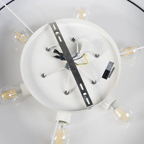 Lampa sufitowa wiejska czarna 70 cm - Drum