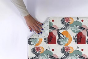 Dywanik łazienkowy Dywanik łazienkowy Ptaki Kwiaty Wzór