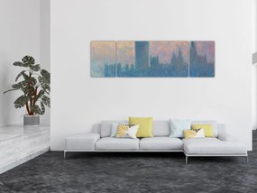 Obraz - Claude Monet, The Houses of Parliament, Sunset, reprodukcje (170x50 cm)