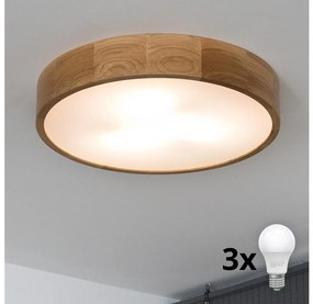 Brilagi - LED Plafon CARVALHO 3xE27/60W/230V dąb śr. 47,5 cm