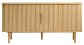 Niska komoda w dekorze dębu z drzwiami przesuwnymi 76x160 cm Cavo – Unique Furniture