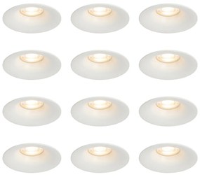 Zestaw 12 białych opraw wpuszczanych GU10 50 mm - Gijs