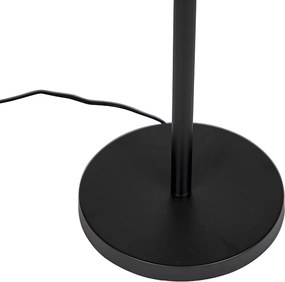 Lampa stojąca czarna z kloszem białym 50 cm - Simplo