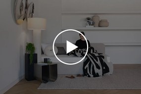 Łóżko Bao 90x200, tkanina LOOP 07, stelaż metalowy, strona prawa, otwierany bocznie