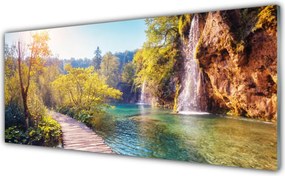 Panel Szklany Spokojna Tafla Jeziora o Zmierzchu