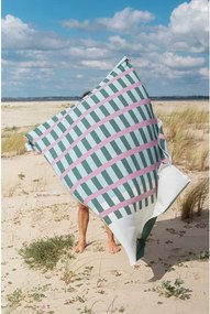 Zielono-różowy koc 160x200 cm Onu – noo.ma