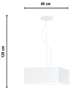 Kwadratowa lampa wisząca EX226-Sangris - 18 kolorów do wyboru