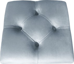 Pufa CHESTERFIELD tkanina Welur loft ławka podnóżek metal : Kolor Stelaża - Czarny , Kolor tkaniny - VELVET - BL06, Typ tkaniny - Velvet