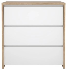 Biało-naturalna komoda w dekorze dębu 80x84x48 cm Next – Tvilum
