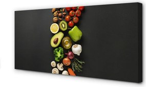 Obraz na płótnie Kompozycja Zdrowych Owoców i Warzyw
