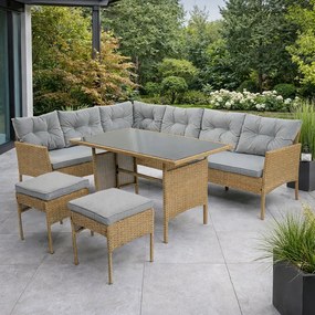 Zestaw mebli ogrodowych ze stołem Julie beżowy PATIO