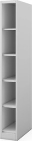 Regał metalowy wąski, archiwizacyjny na dokumenty szary: TIM 250 x 1850 x 600 mm
