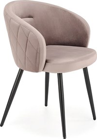 Krzesło tapicerowane K430 VELVET beżowe