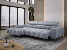 Narożnik PLAZA S Lewostronny z elektryczną regulacją siedziska w tkaninie CLOUD 82 WERSAL