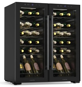 Klarstein Shiraz chłodziarka do wina, 2 strefy chłodzenia, oświetlenie LED, sterowanie dotykowe