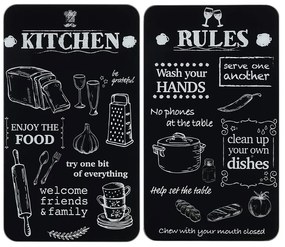 Płyty ochronne na kuchenkę ze szkła hartowanego zestaw 2 szt. 52x30 cm Kitchen Rules – Maximex