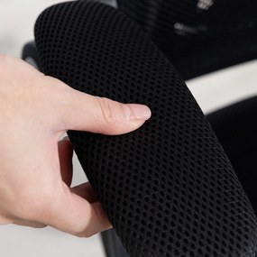 HOMCOM Fotel biurowy Ergonomiczny regulowany fotel biurkowy z podnoszonymi podłokietnikami, podparciem lędźwiowym, czarny | Aosom PL