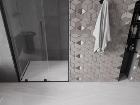 Mexen Velar L drzwi prysznicowe rozsuwane 120 cm, transparent, czarne - 871-120-003-01-70