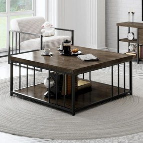 Stolik konferencyjny Zenn Walnut and Black