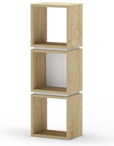 Biały regał w dekorze dębu 32x99,5 cm Lofty – Marckeric