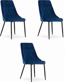Krzesło Valora IMOLA w kolorze granatowego aksamitu, nowoczesny design x3