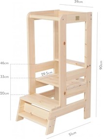 Kitchen helper drewniany pomocnik kuchenny dla dziecka, naturalne drewno - meowbaby®