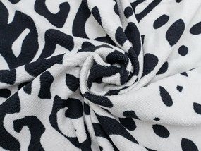 Ręcznik kąpielowy LEOPARD, czarno-biały