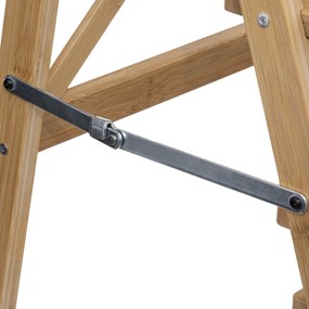 Drabina składana, niska, bambusowa, 3 stopnie, 63,5 cm